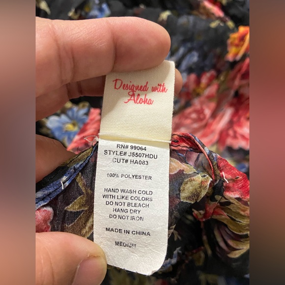 10- HONOLUA WAHINE Floral Open Front Cardigan - Picture 4 of 6